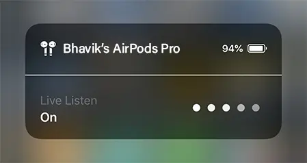 Enable Live Listen feature in iOS 17