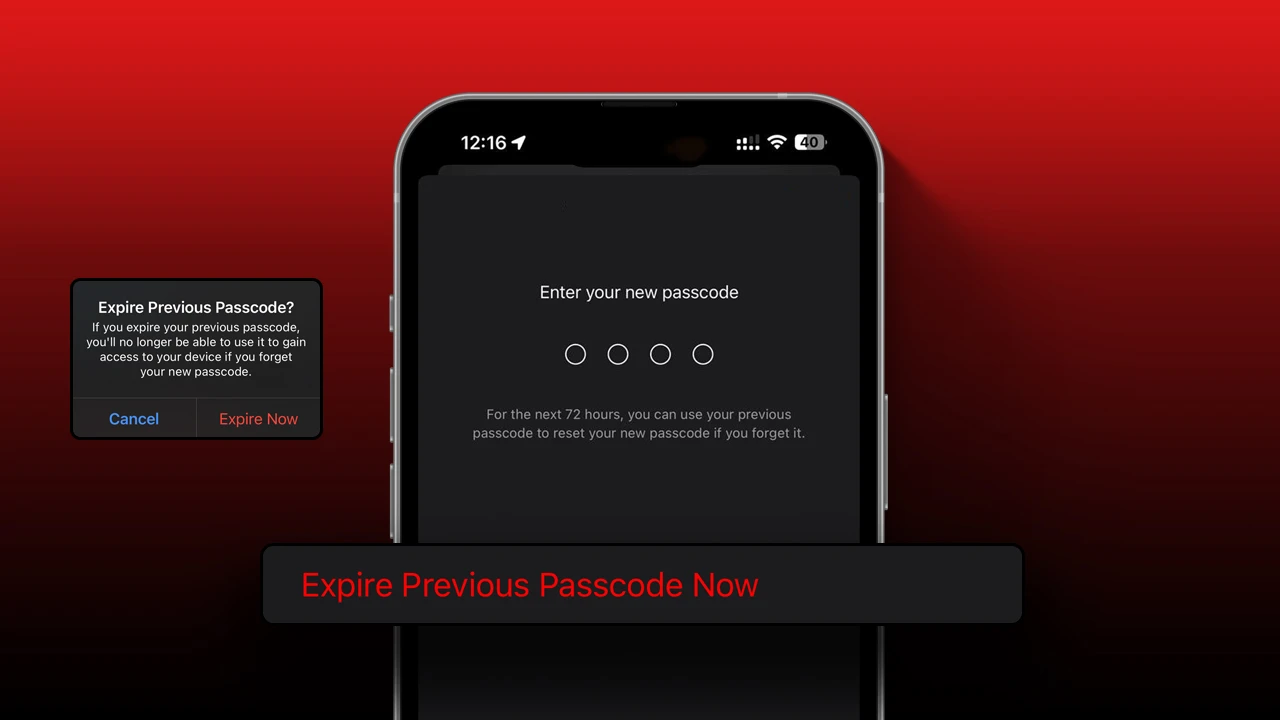 Expire Previous Passcode in iOS 17