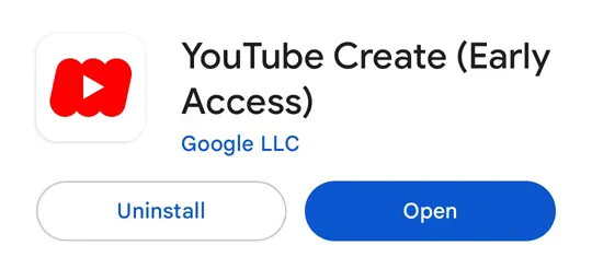 How do I get Early Access of YouTube Create App