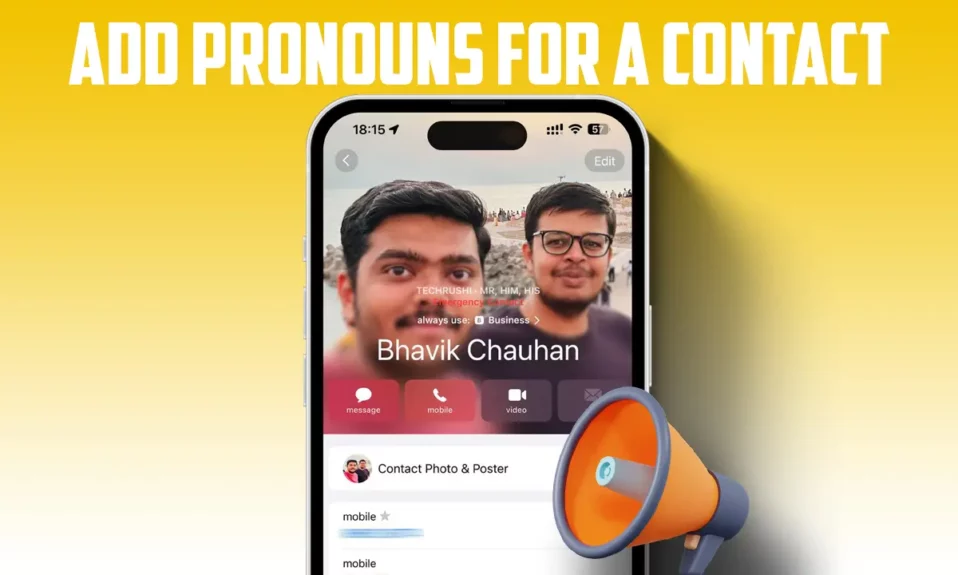 How to Add Pronouns to Contacts on iPhone