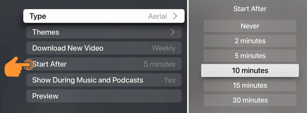 Personalizing Apple TV Memories Screen Saver Settings