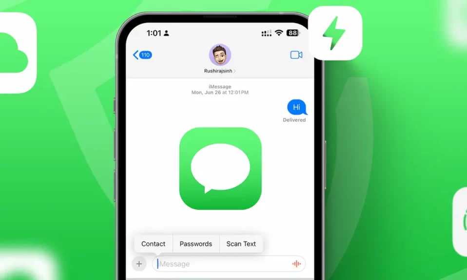Send Passwords Directly through iMessage
