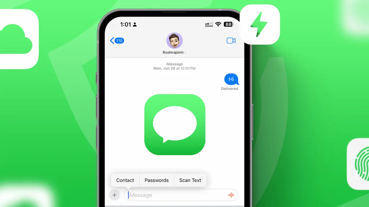 Send Passwords Directly through iMessage