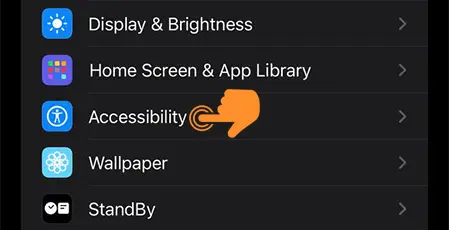 Tap on Accessibility in Settings app
