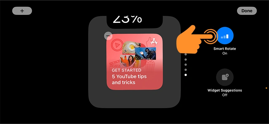 Tap on Smart Rotate icon in StandBy Mode