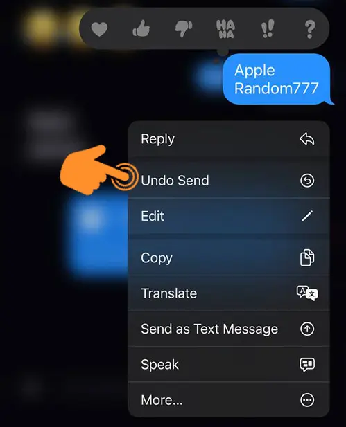 Undo Send your passwords in apple message