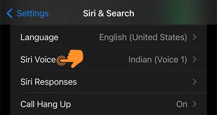 choose Siri Voice for Changing Listen to Page Voice