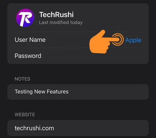 choose user name and password to share with others in apple message