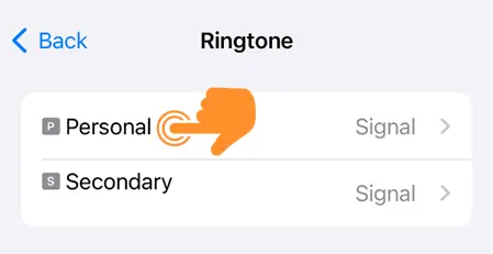 select personal phone number for ringtone