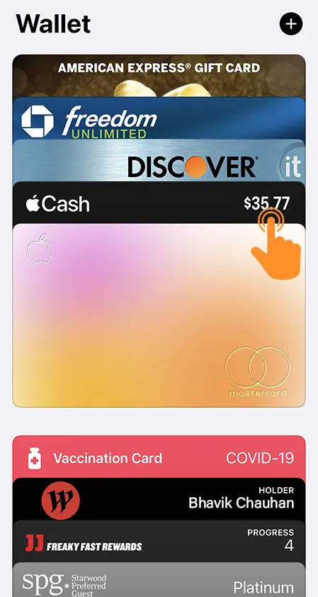 Choose a Card Manually in Wallet App on iPhone