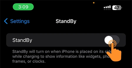 Enable StandBy Mode toggle