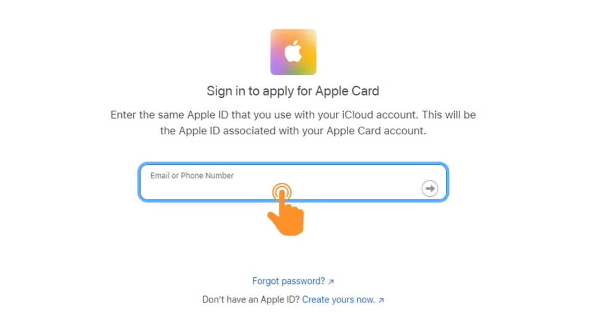 Sign in with user Apple ID to apply for Apple Card