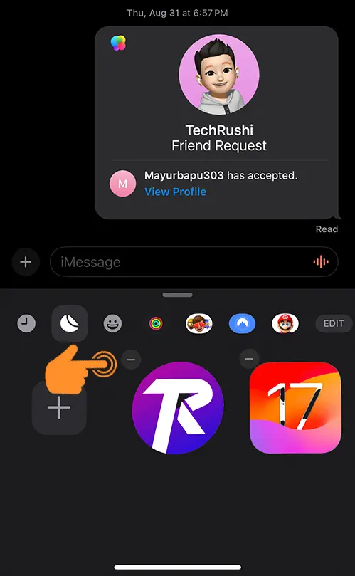 Tap on the minus icon to remove your stickers