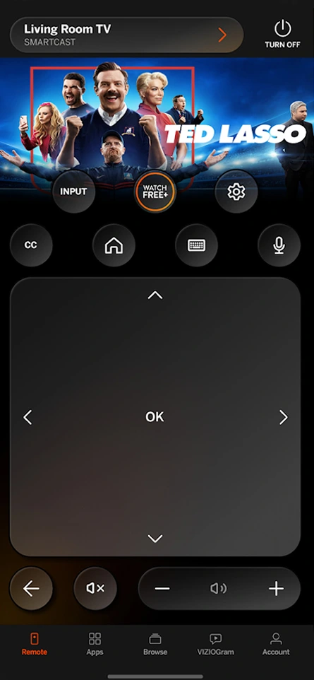 Vizio TV Remote on iPhone