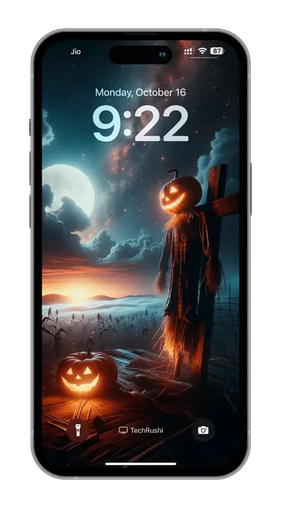 Jack-o'-Lanterns in the Night Wallpaper by TechRushi.com