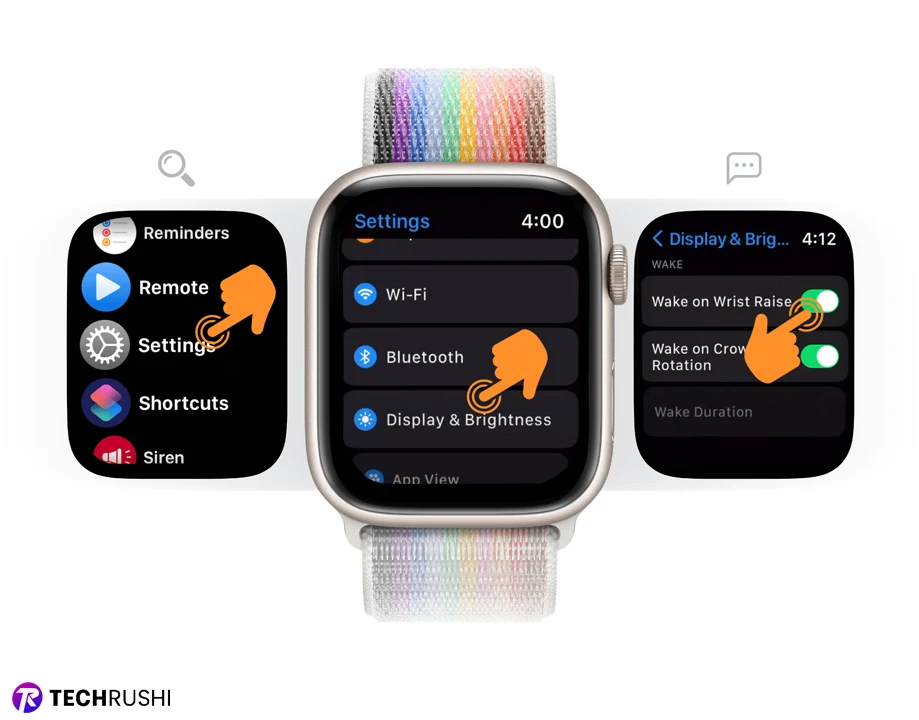 Turn off Wake on wrist Raise features on Apple Watch