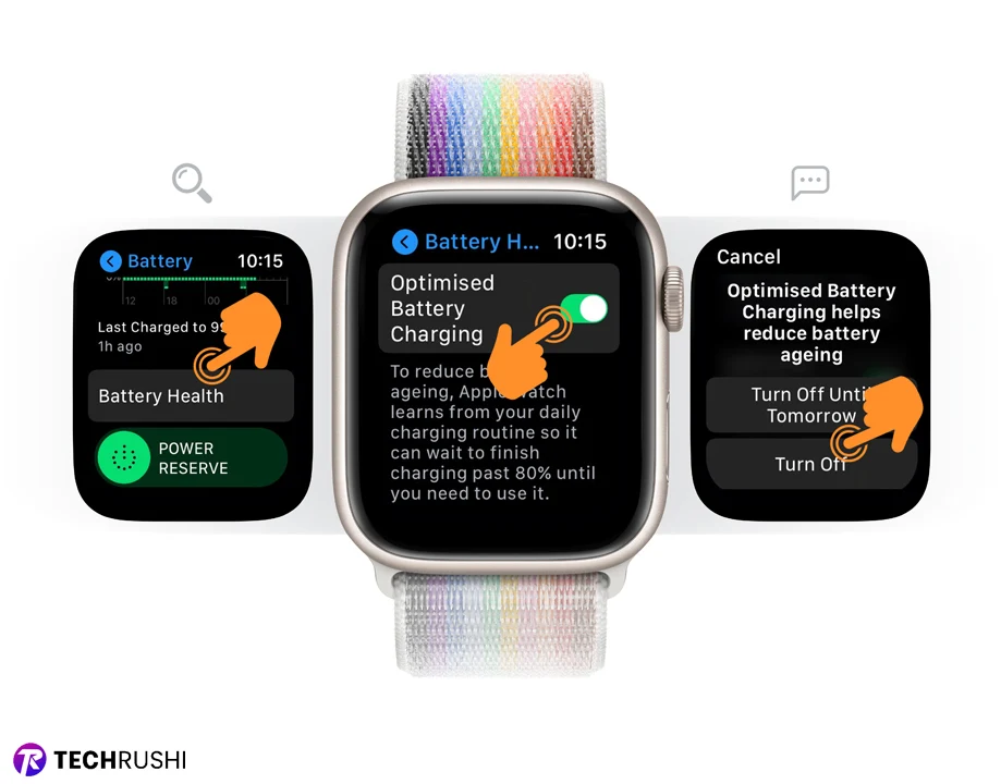 Turn on Optimised Battery Charging on Apple Watch