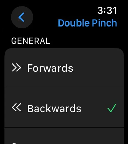 assign Double Tap Gesture on Apple watch