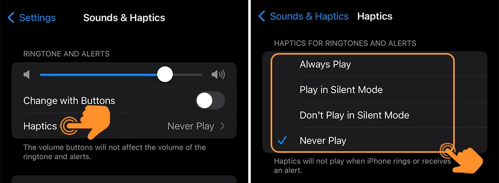 Change Default Haptics on iPhone in iOS 17