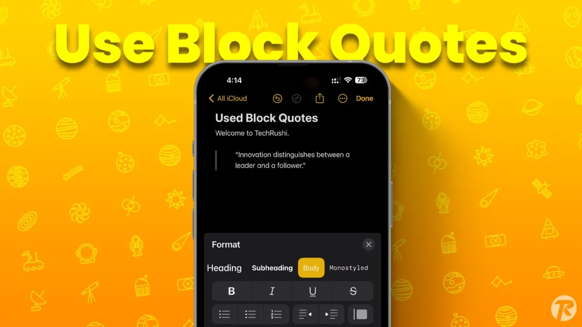 How to Use Block Quotes in Notes on iPhone