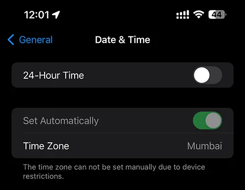 Change Date & Time on iPhone