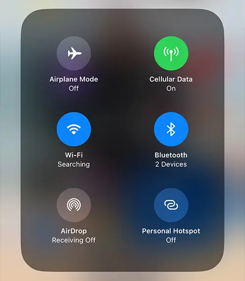Check internet connection on iPhone
