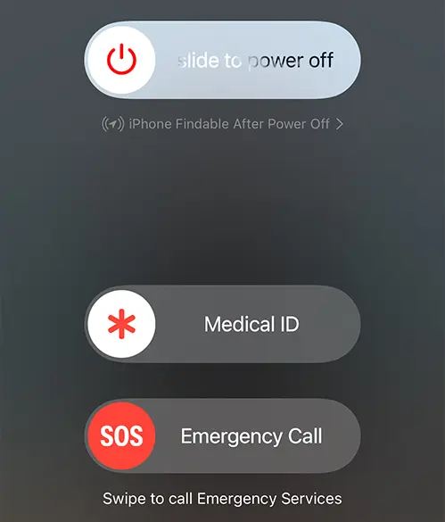 Slide to Power off iPhone