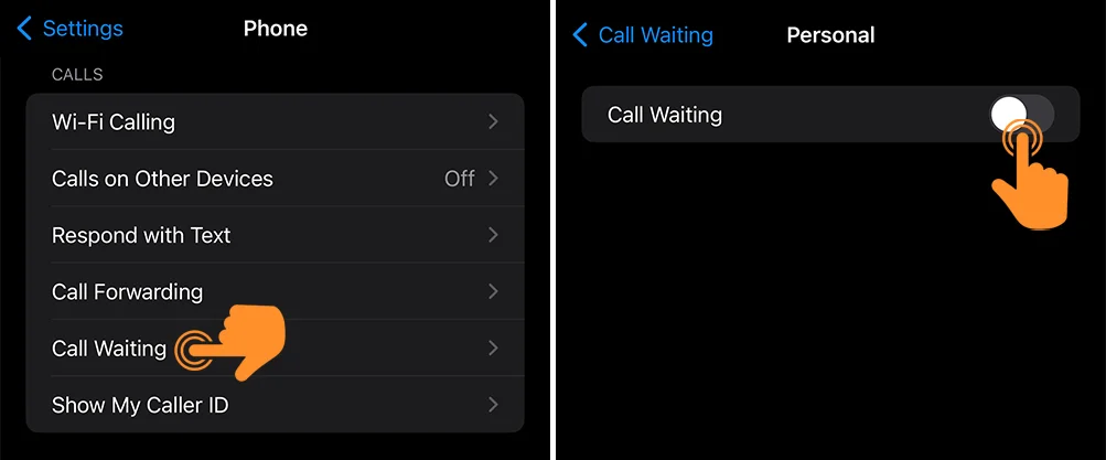 use call waiting on iPhone