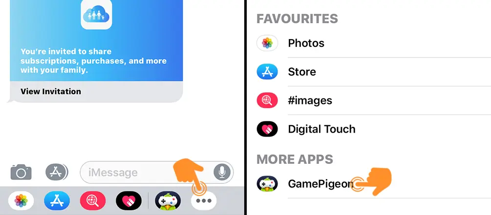 Click on Setting and Tap on GamePigeon in iOS 16