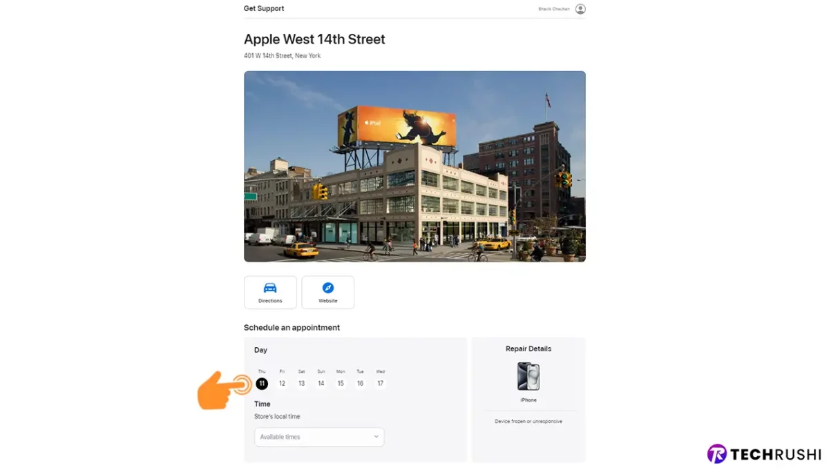 Make Apple Genius Bar Appointment Step 11