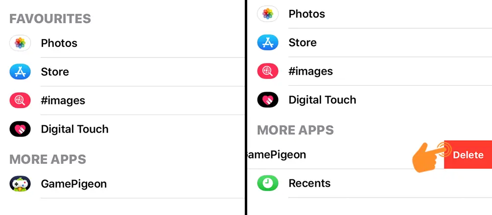 Tap on Delete to remove GamePigeon app from your iPhone