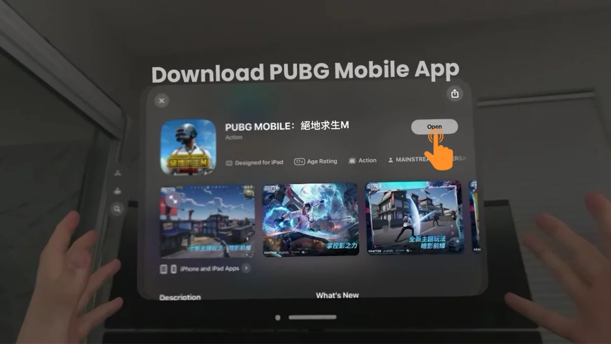Download PUBG Mobile on Apple Vision Pro