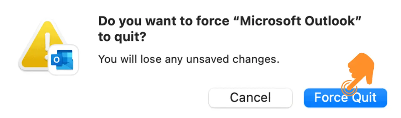 Force Quit Microsoft Outlook