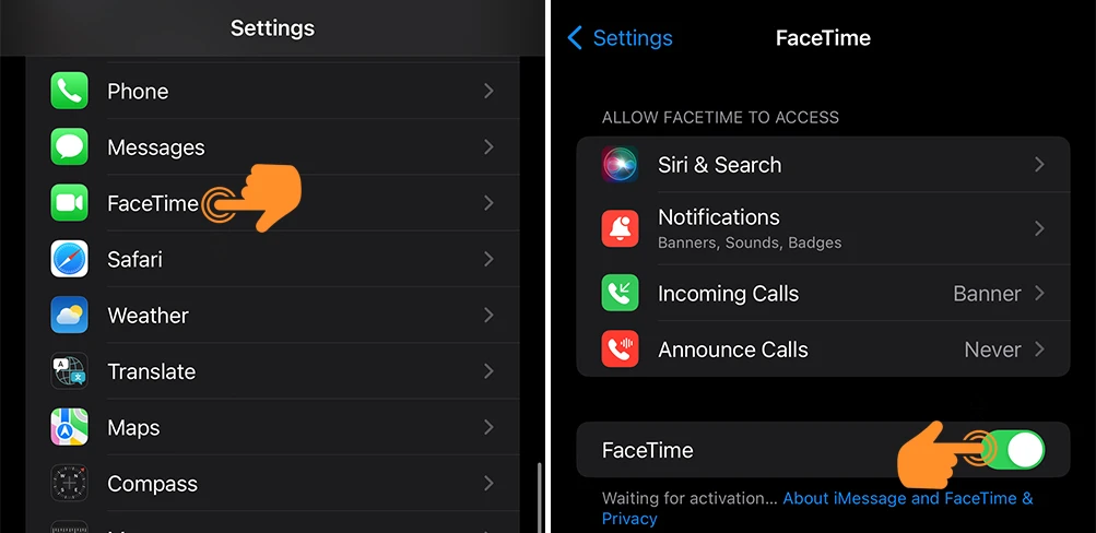 Disable FaceTime on iPhone