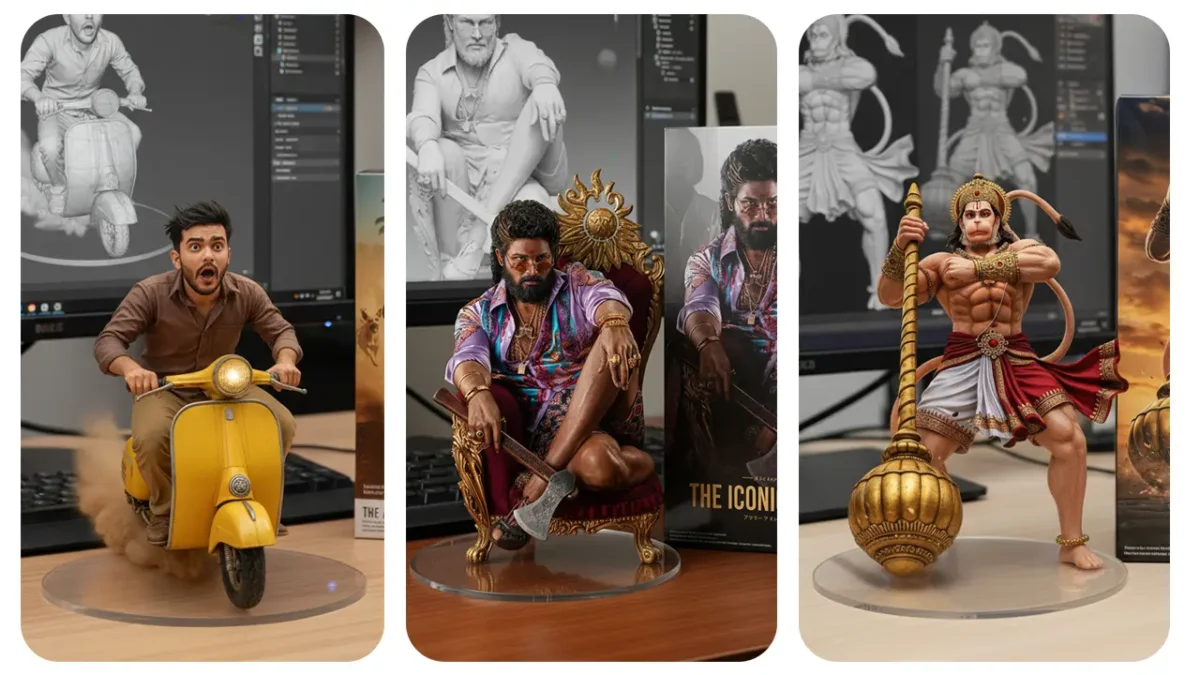 Gemini AI Action Figure Prompt – Create 3D Toys for Instagram Trend Realistic Bandai Style 3D Action Figure Prompt